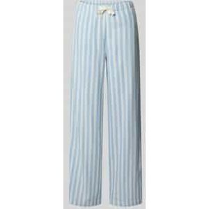 Wide leg pyjamabroek met tunnelkoord