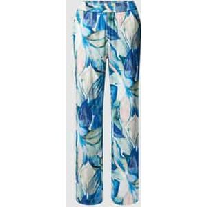 Straight leg stoffen broek met bloemenmotief, model 'Summer'