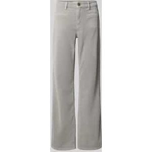 Flared fit corduroy broek met klepzakken, model 'Melly'