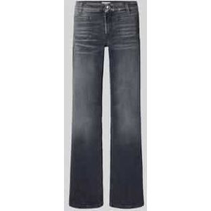 Wide leg jeans met paspelzakken, model 'TESS'