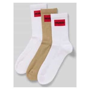 HUGO - Vrijetijdssokken - Medium Beige - Set van 3 - Gebreid