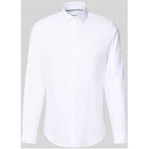 Slim fit zakelijk overhemd van katoen met kentkraag