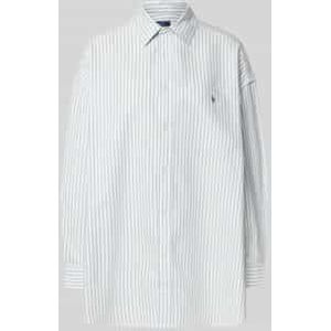 Regular fit overhemdblouse met logostitching