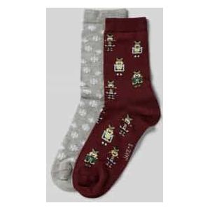 Sokken in all-over look in een set van 2 paar