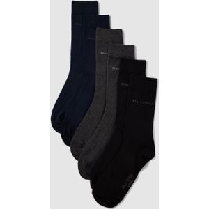 Sokken met labeldetail in een set van 6 paar, model 'ALBERT'