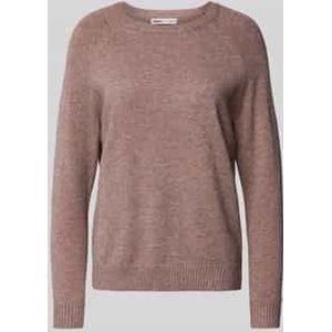 Gebreide pullover met ronde hals, model 'LESLY'