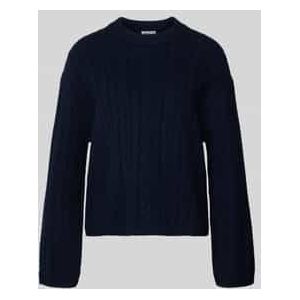 Gebreide pullover van wol met kabelpatroon