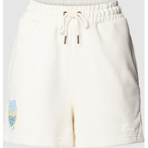 Sweatshorts met labeldetail