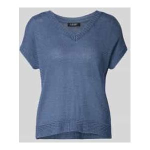 Relaxed fit T-shirt van een mix van linnen en viscose, model 'Eman'