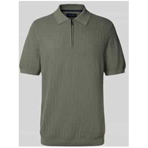Regular fit poloshirt met korte ritssluiting