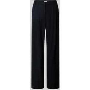 Wide leg stoffen broek met bandplooien, model 'Draco'