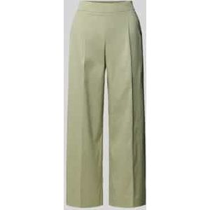 Broek met wijde pijpen en persplooien