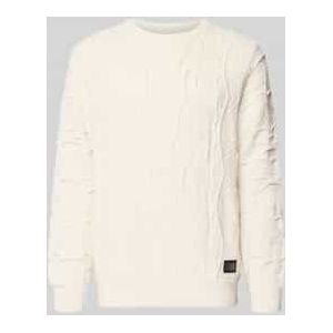 Regular fit gebreide pullover met structuurmotief