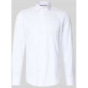 Slim fit zakelijk overhemd met knoopsluiting