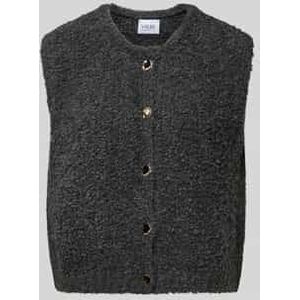 Loose fit mouwloos vest met mohair, model 'VIOLA'