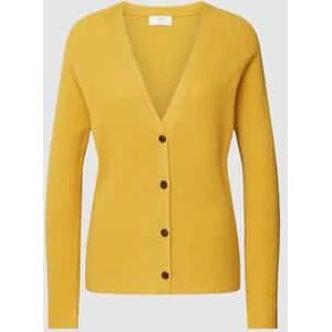 Gebreid jack van kasjmier met ribstructuur