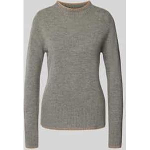 Regular fit shirt met lange mouwen van zuivere wol in gebreide look