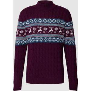 Gebreide pullover met all-over print