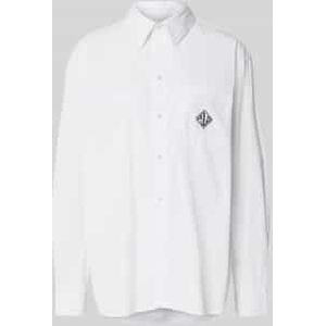 Oversized overhemdblouse met borstzak