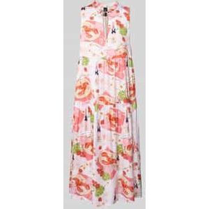 Midi-jurk met druppelvormige hals