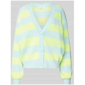 Oversized gebreid jack in een combinatie van linnen en kasjmier