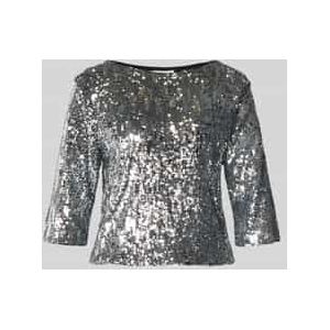 Regular fit blouse met all-over pailletten, model 'Asya'