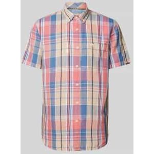 Camel Active - Vrijetijdsoverhemd - Linnen Mix - Beige - Regular Fit, Button-Downkraag, Borstzak, All-Over Motief