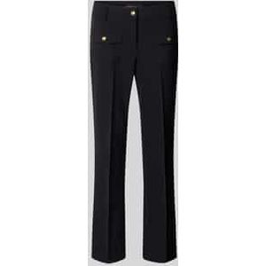 Flared stoffen broek met verkorte pasvorm, model 'FARAH'