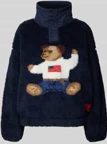 Polo Ralph Lauren - Trui - Navy - Fleece - Lange Mouw - Losse Pasvorm