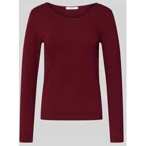 Shirt met lange mouwen en geribde ronde hals