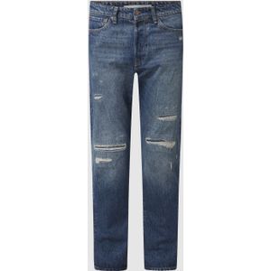 Loose fit high rise jeans van katoen, model 'Chris'