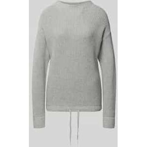 Oversized gebreide pullover met ribboorden