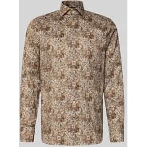 OLYMP SIGNATURE - Overhemd - Bruin - Tailored Fit - Kentkraag