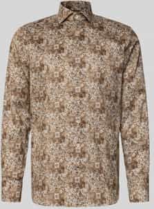 OLYMP SIGNATURE - Overhemd - Bruin - Tailored Fit - Kentkraag