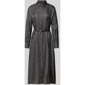 Getailleerde overhemdjurk van pure zijde, model 'MISTER'