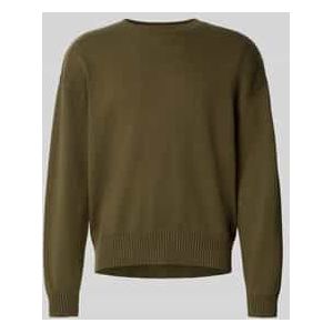 Oversized gebreide pullover met ribboorden, model 'Kurt'