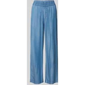 Relaxed fit stoffen broek in denimlook, model 'Phillipa'