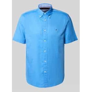 Tommy Hilfiger - Vrijetijdsoverhemd - Effen - Mix van Katoen en Linnen