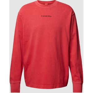 Sweatshirt in effen design met labelprint