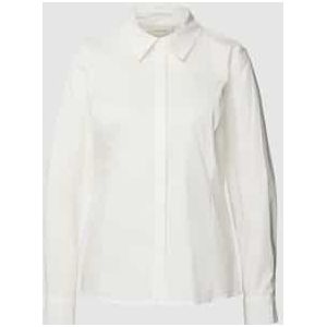 Overhemdblouse in effen design, model 'Oriana'