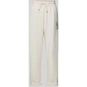 Sweatpants met labeldetail