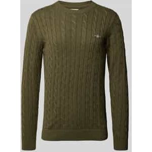 Gebreide pullover met ribboorden