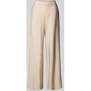 Straight leg stoffen broek in kreuklook, model 'Kelly'