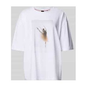 Regular fit T-shirt van katoenmix, model 'C_EBOYS_1'