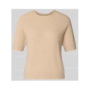 Gebreid shirt met ronde hals en 1/2-mouwen