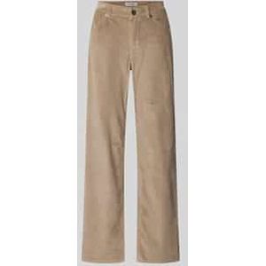 Wide fit corduroy broek met steekzakken, model 'Liv'