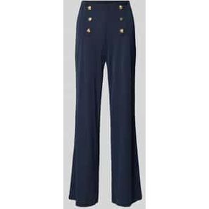 Straight leg stoffen broek met sierknopen, model 'CORYDON'