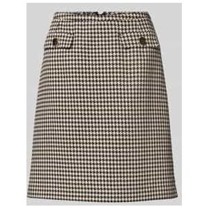 Knielange rok met viscose en paspelzakken