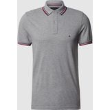 Slim fit poloshirt met contraststrepen