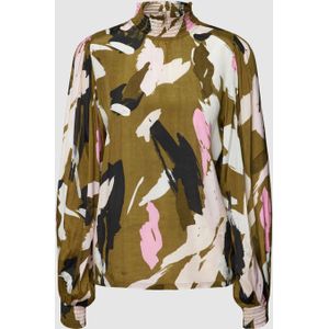 Blouse met all-over motief, model 'Rosa'